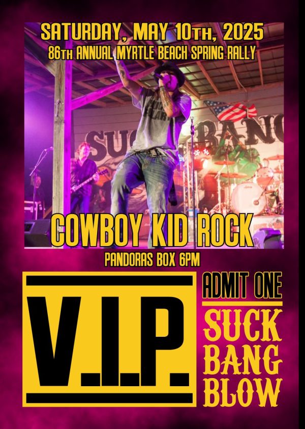 Spring Rally 2025 Tito's VIP Pass - Saturday, 5/10 - Cowboy Kid Rock